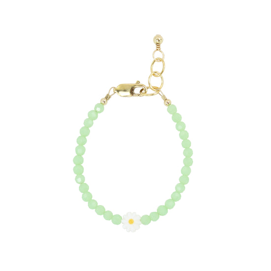 Daisy Adult Bracelet (Aloe 4MM Beads)
