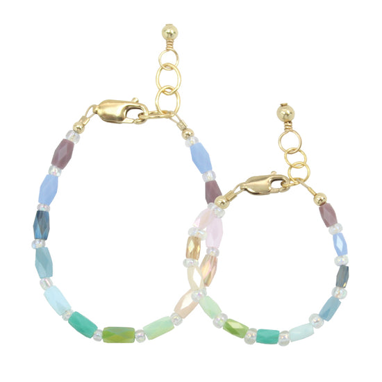 Technicolor Mom + Mini Bracelet set