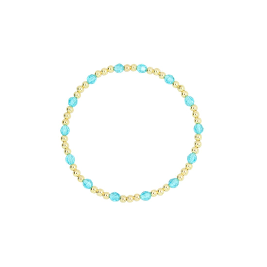 Stretchy December Birthstone Adult Dotted Bracelet (3MM + 4MM beads)