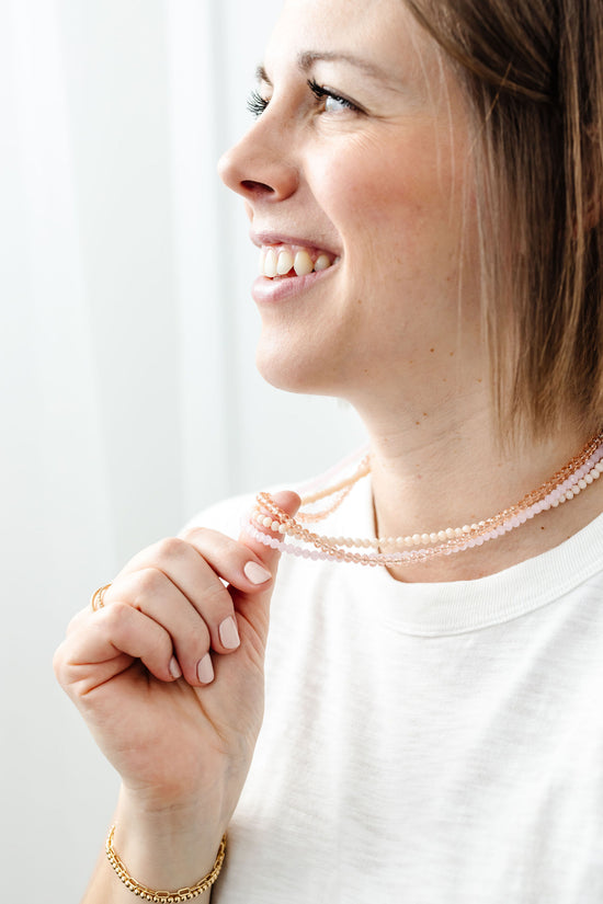 Blush Necklace (4MM Beads)