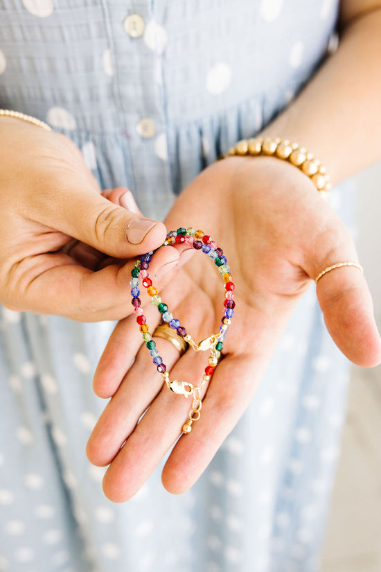 Rainbow Adult Bracelet (4MM beads)