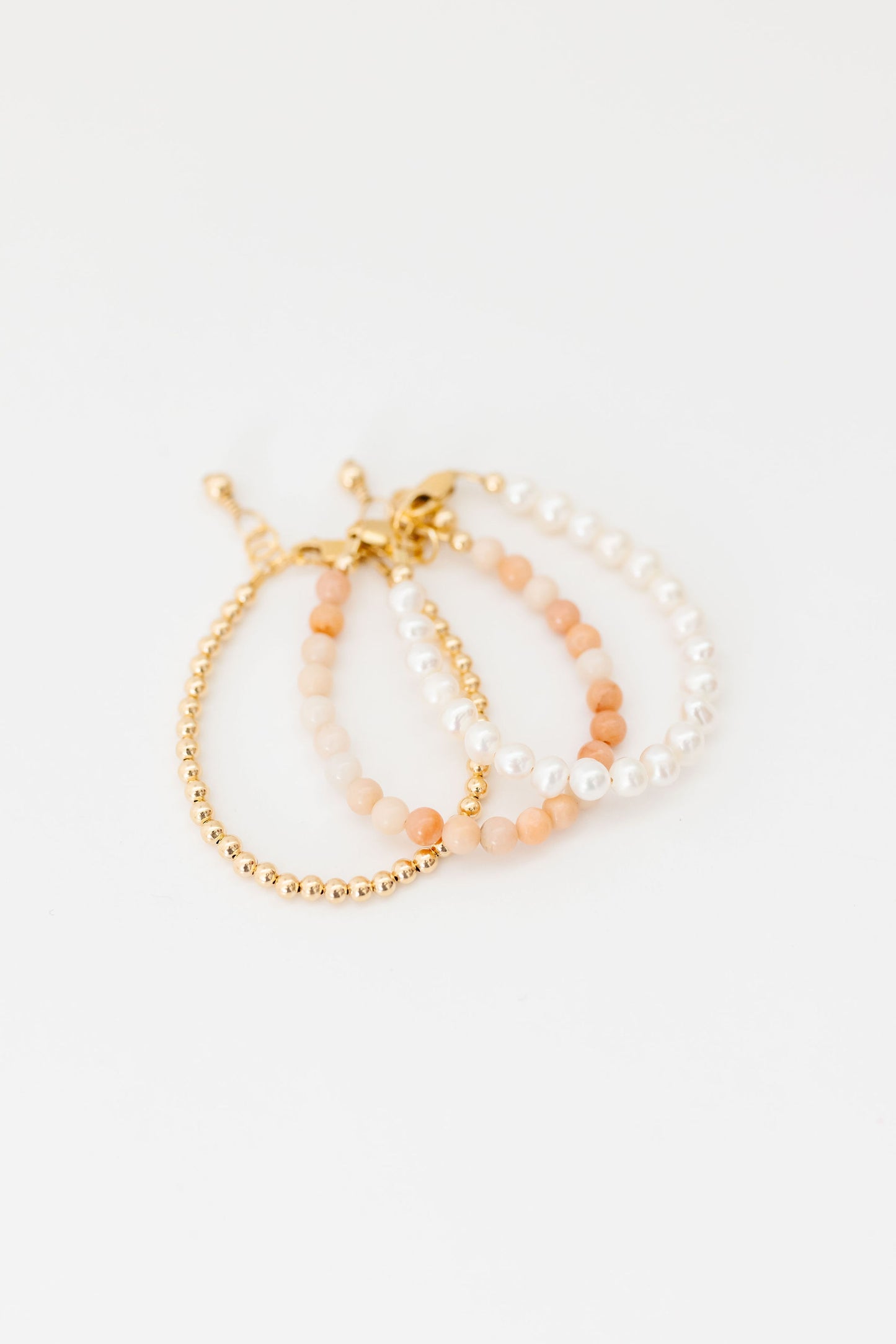 Freshwater Pearl Mom + Mini Bracelet Set (6MM Beads)