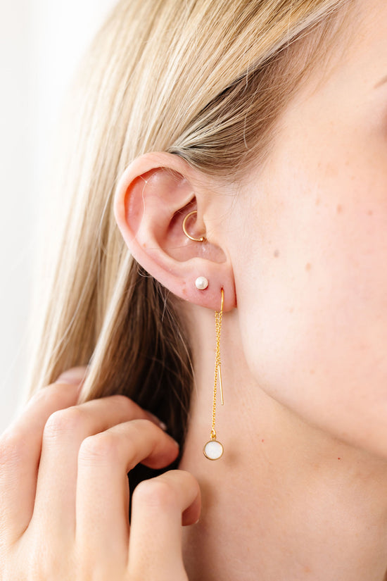 Opal Threader Earrings