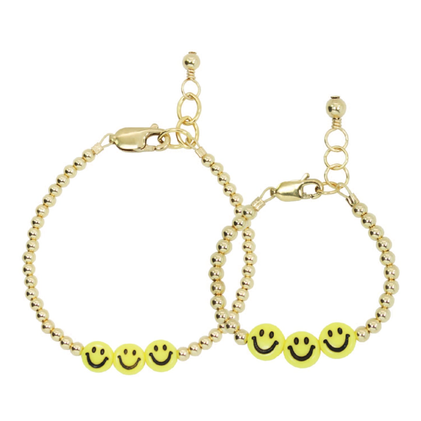 Be Happy Mom + Mini Bracelet Set (3MM + 6MM Beads)