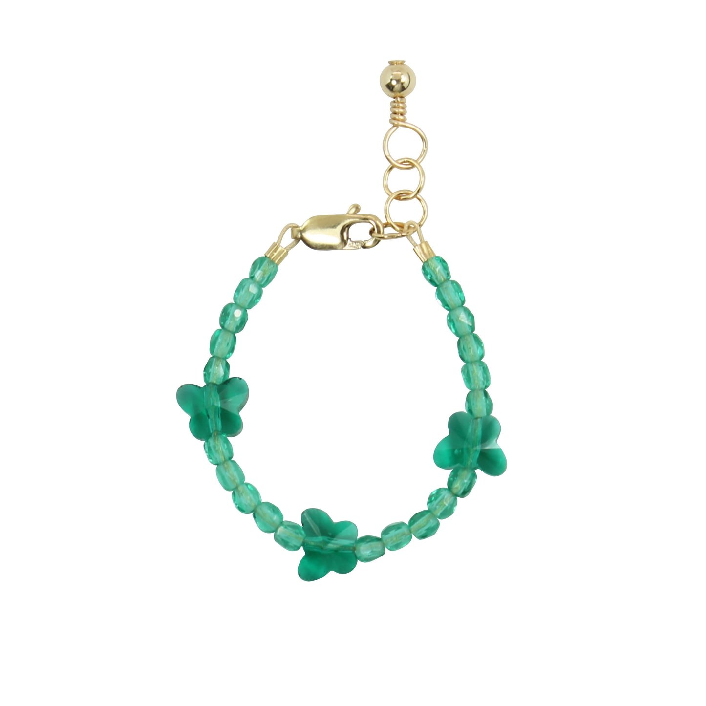 Malachite Baby Bracelet (3MM + 4MM Beads)