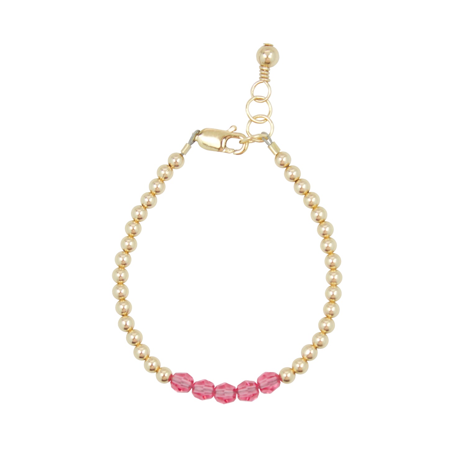 October Birthstone Baby Bracelet (3MM + 4MM beads)