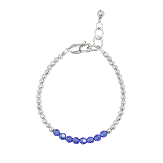 September Birthstone Adult Bracelet (3MM + 4MM beads)