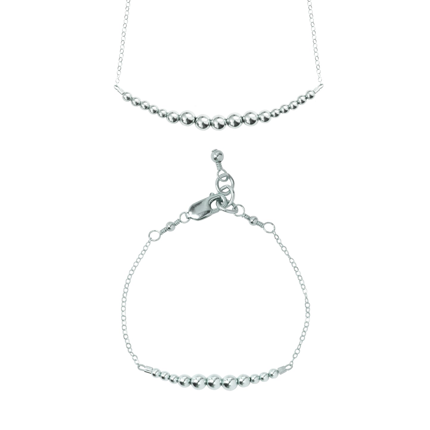 Kindness Arc Choker Necklace + Chain Bracelet Set