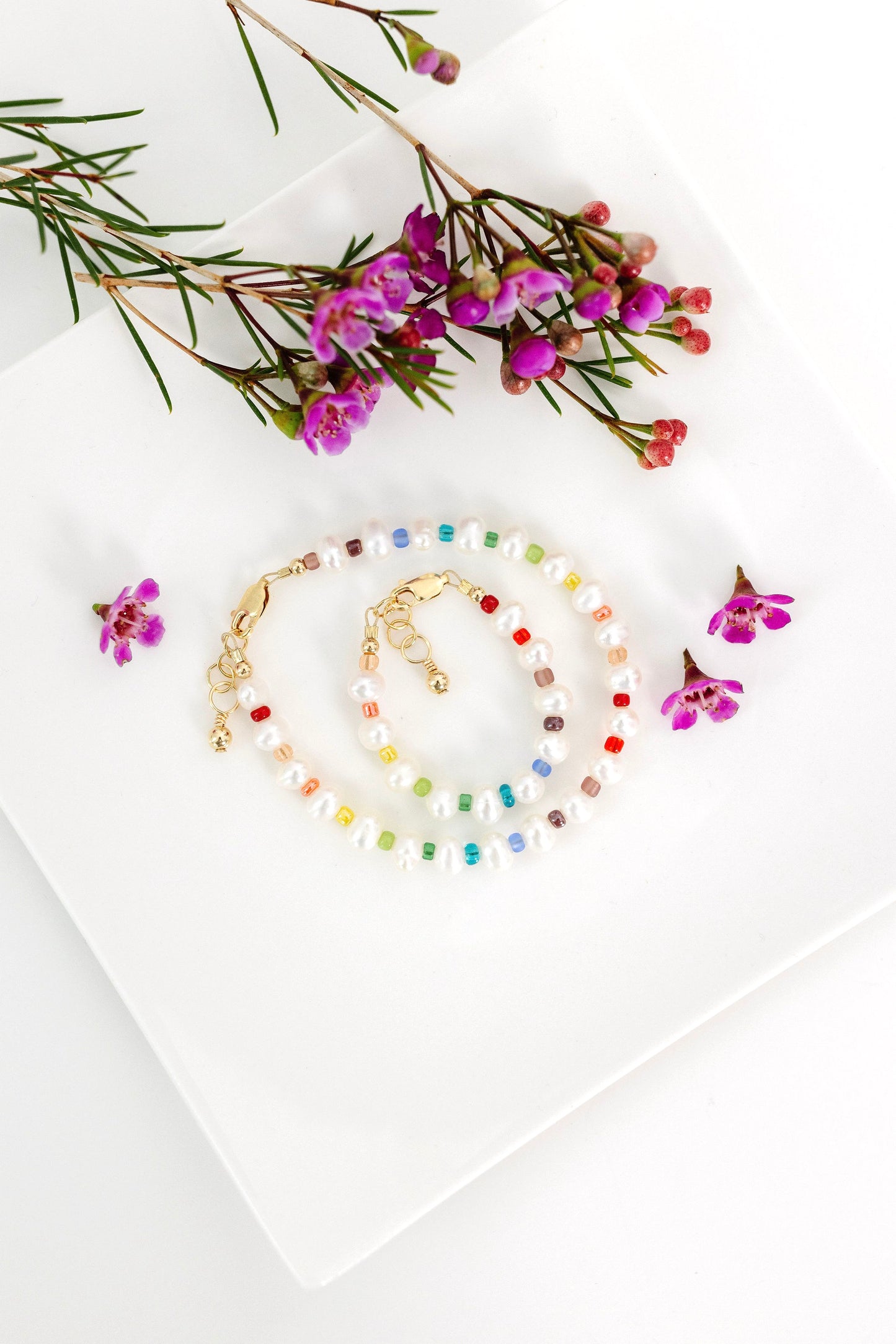 Whimsy Mom + Mini Bracelet Set (3MM + 6MM Beads)