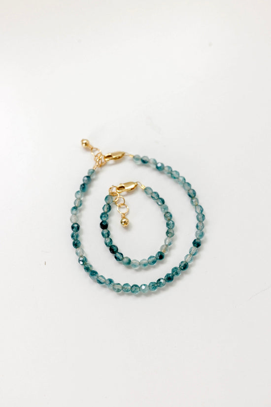 Eucalyptus Mom + Mini Bracelet Set (4MM Beads)