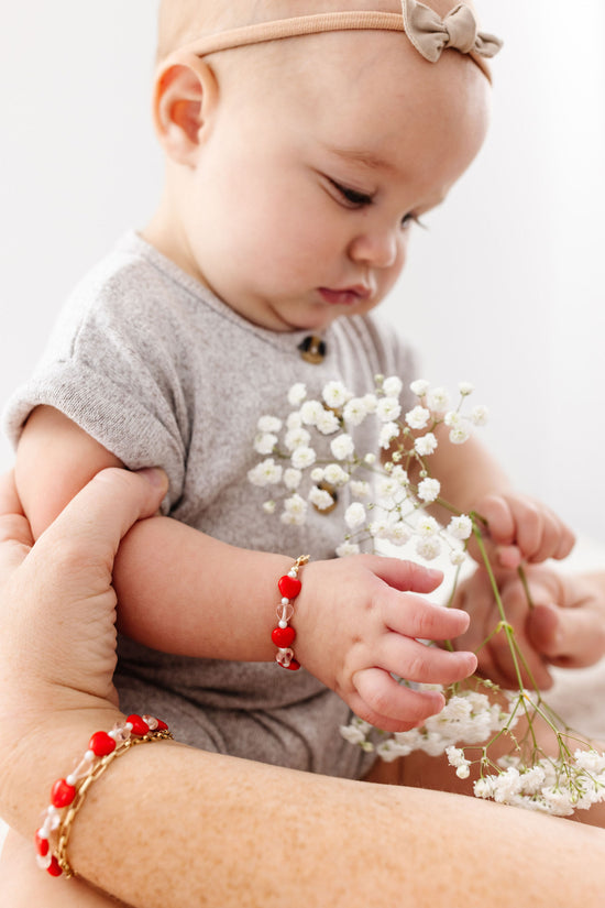 XOXO Baby Bracelet (4MM + 6MM beads)