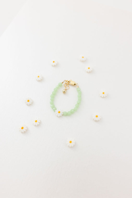Daisy Baby Bracelet (Aloe 4MM Beads)