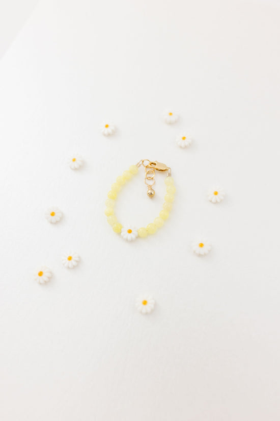 Daisy Baby Bracelet (Daffodil 4MM Beads)