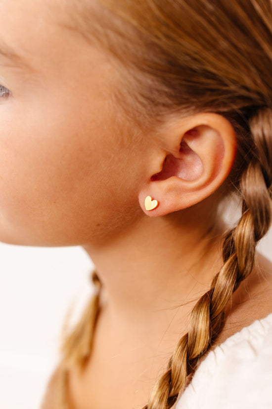 Heart Screw Back Earrings