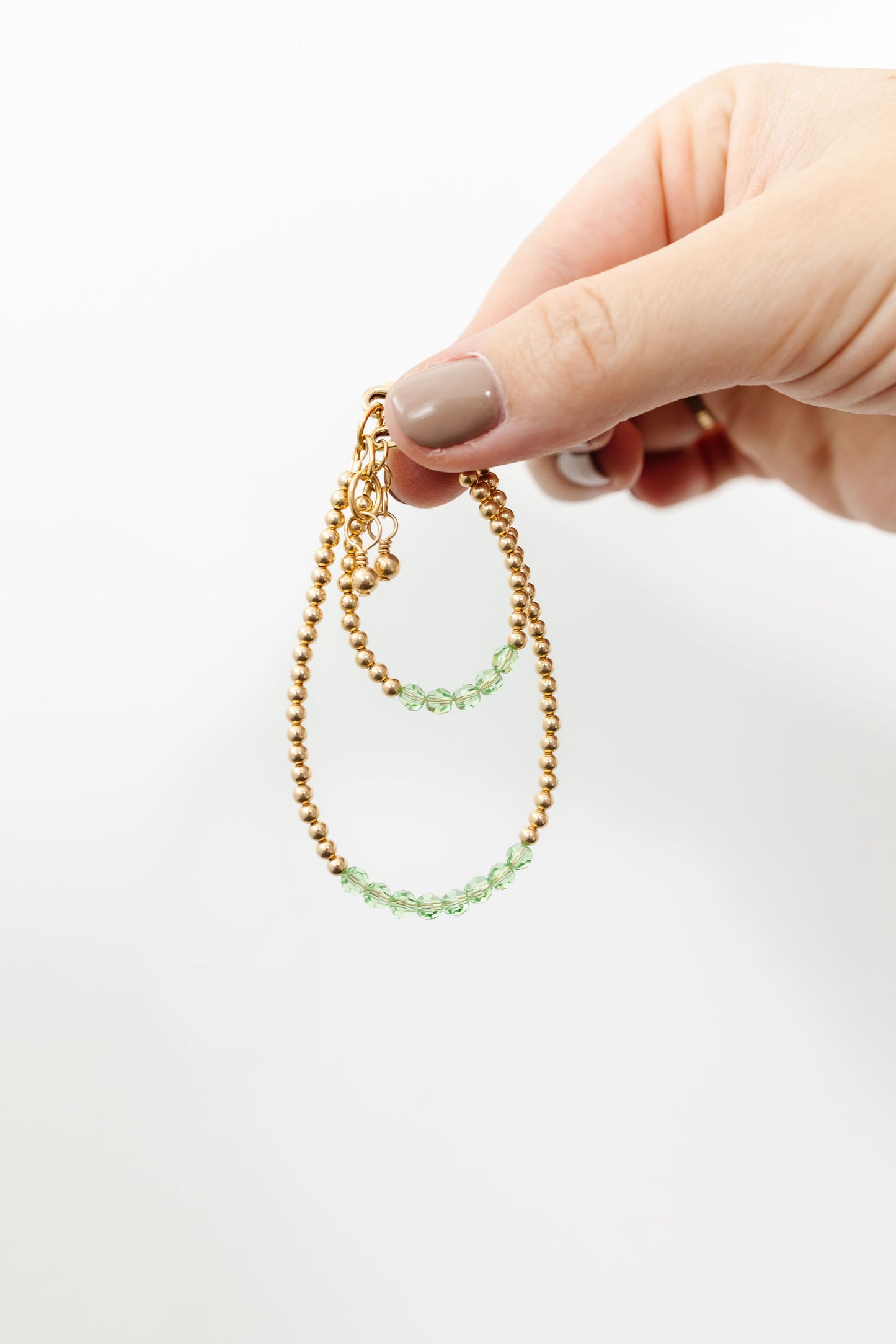 August Birthstone Mom + Mini Bracelet Set (4MM Beads)