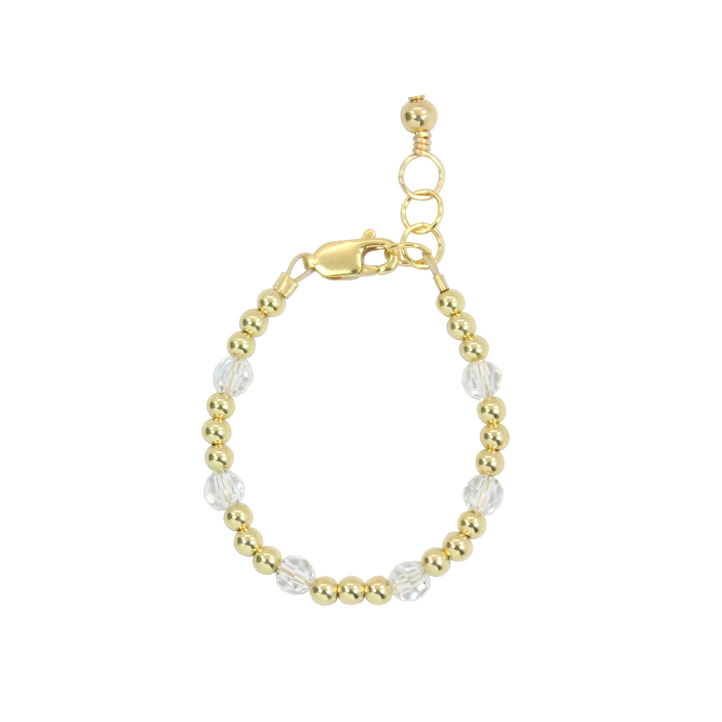 Birthstone Chain Bracelet - April | 18ct Gold Plated Vermeil/Crystal |  Missoma