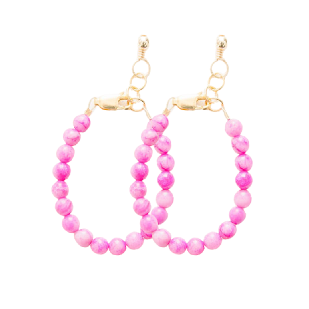 Pink Punch Mom + Mini Bracelet Set (4MM Beads)