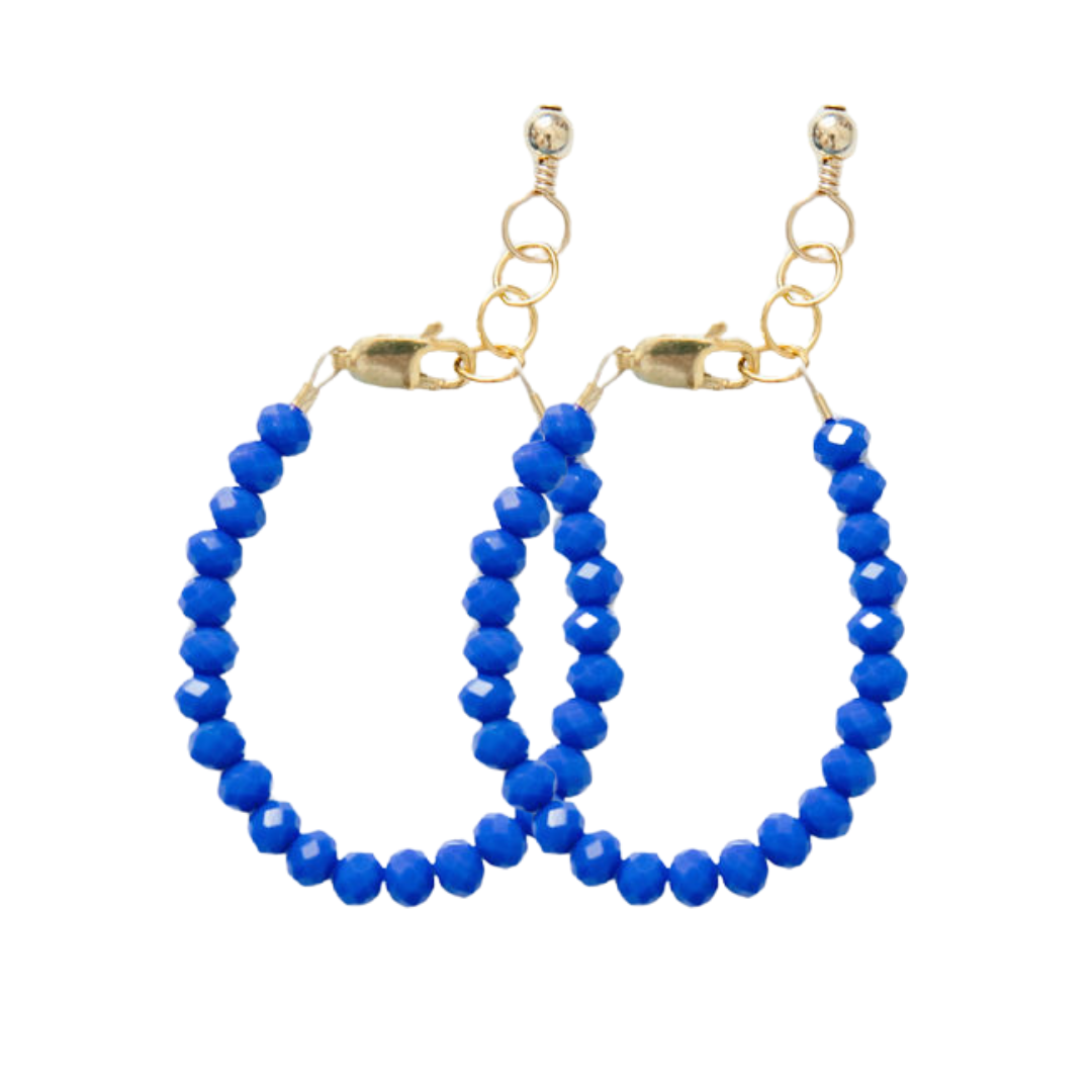 Cobalt Mom + Mini Bracelet set (4MM Beads)