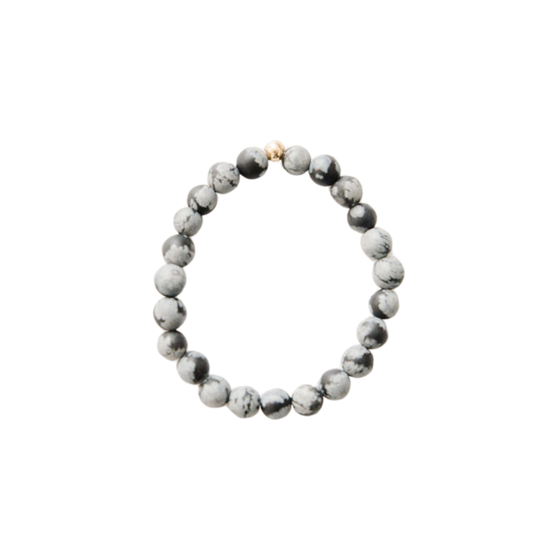 Granite Matte Stretchy Bracelet (4MM Beads)