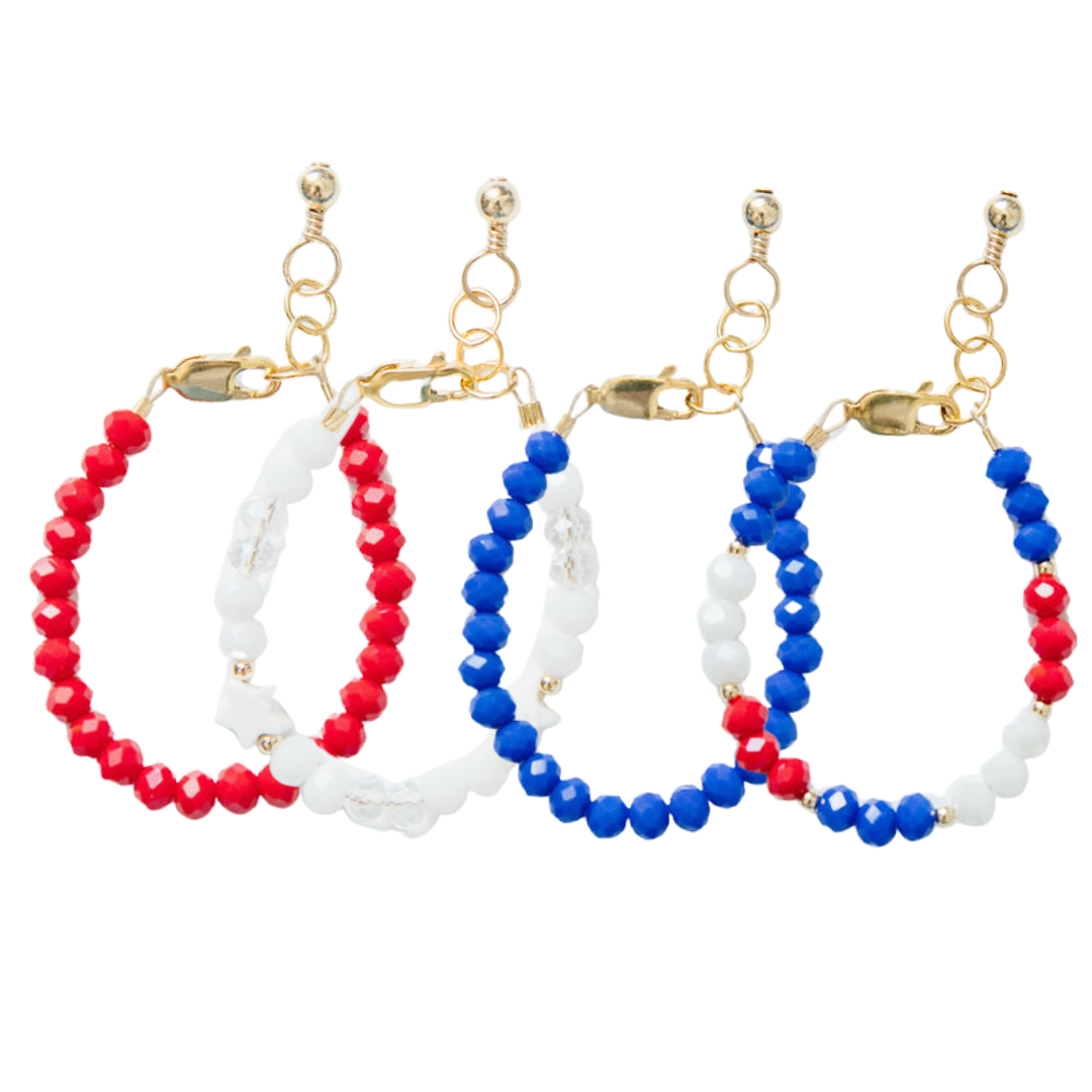 Patriotic 4-Pack Bracelet (4MM Beads)