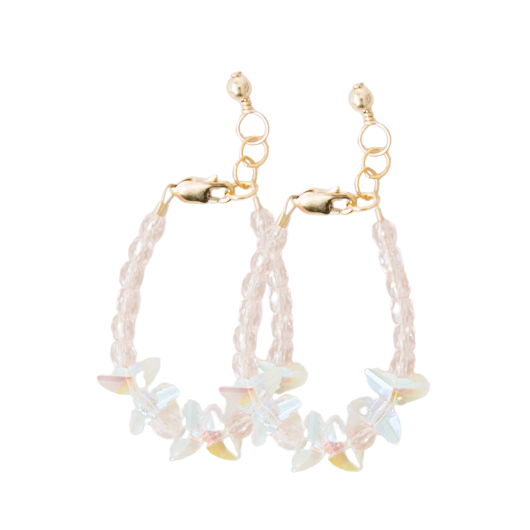 Blush Wings Mom + Mini Bracelet Set (4MM Beads)