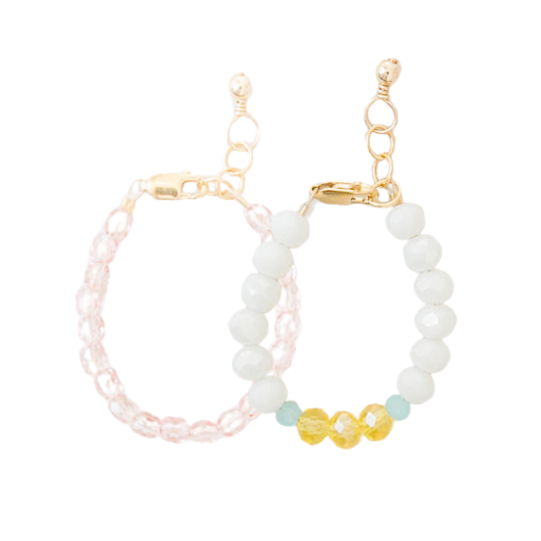 Princess Peach Bracelet Two-Pack (4mm + 6mm beads)