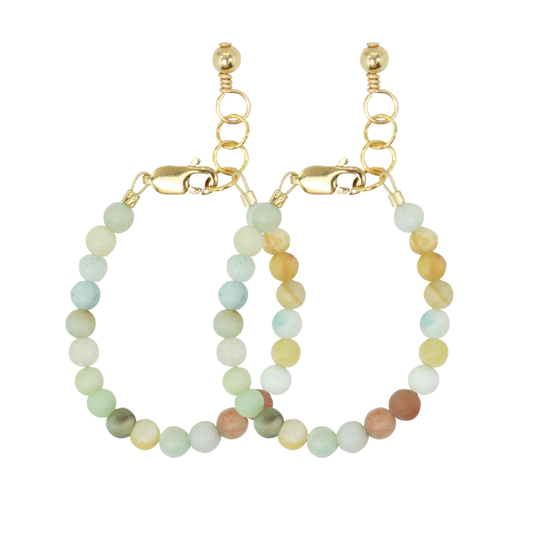 Coastal Mom + Mini Bracelet Set (4MM Beads)