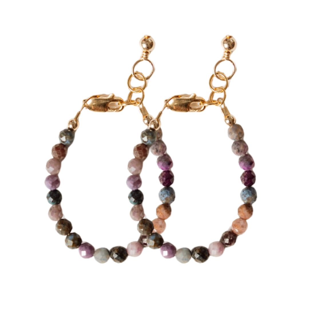 Mauve Mom + Mini Bracelet Set (4MM Beads)