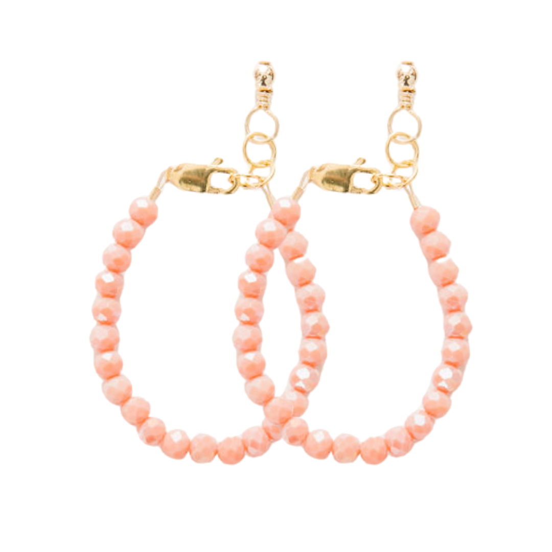 Peach Bellini Mom + Mini Bracelet set (4MM Beads)