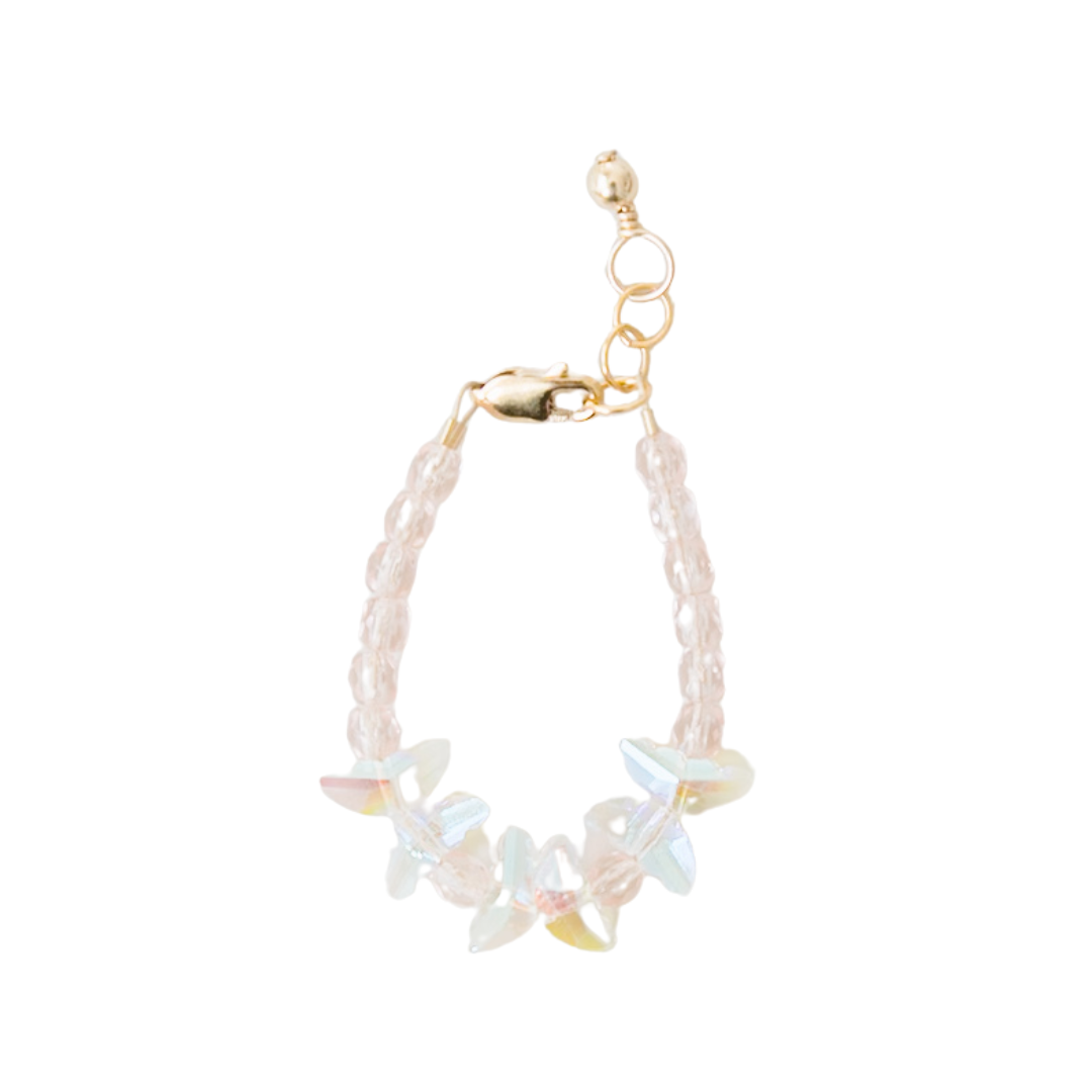 Blush Wing Bracelet (4MM beads)