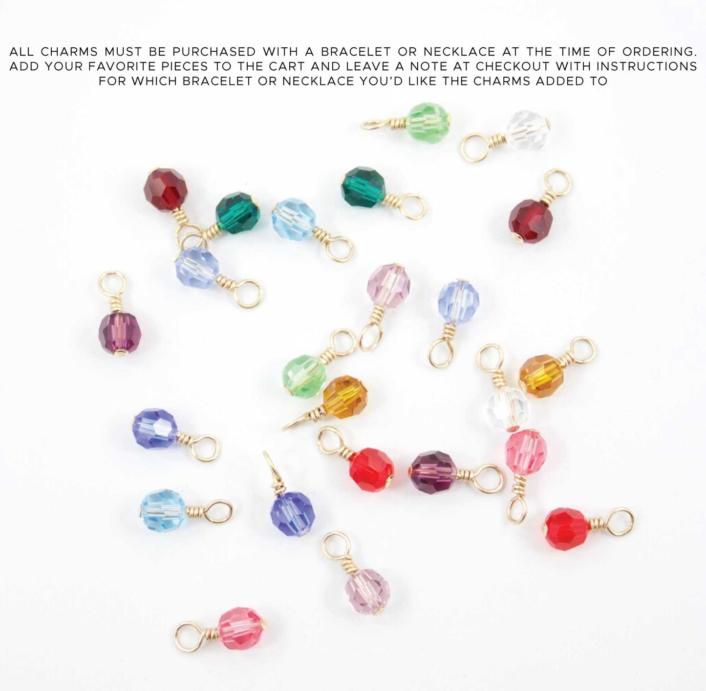 Birthstone Charms (6MM Beads)