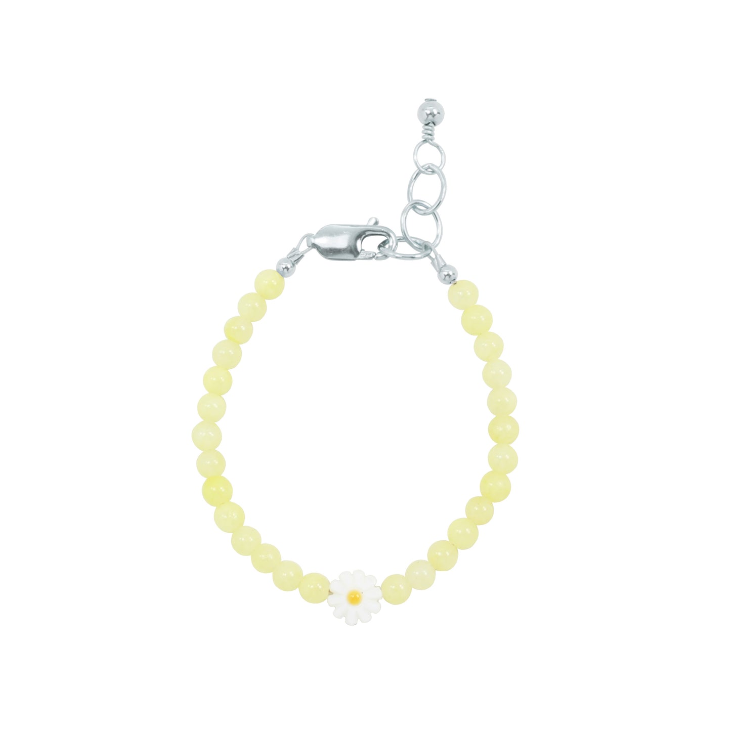 Daisy Adult Bracelet (Daffodil 4MM Beads)