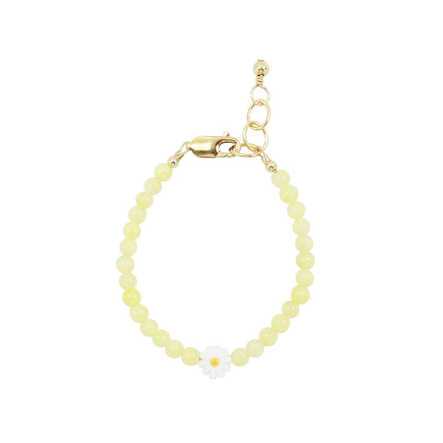 Daisy Adult Bracelet (Daffodil 4MM Beads)