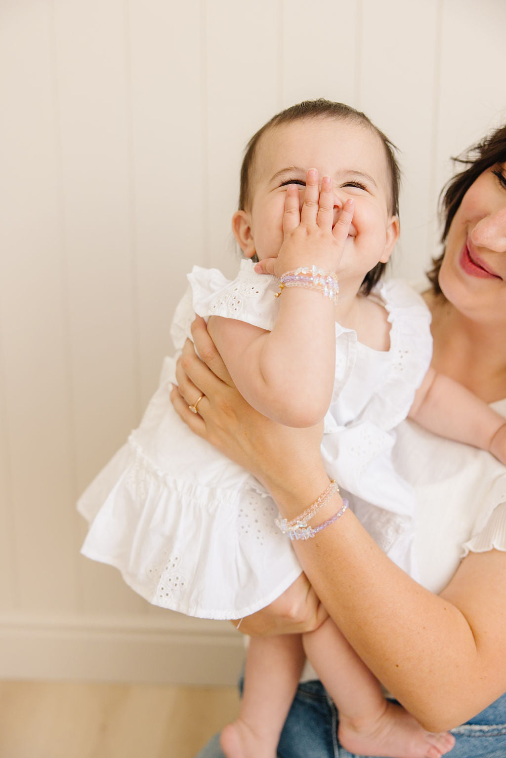 Crystal Flutter Mom Mini Bracelet Set (4MM Beads) – gemsbylaura