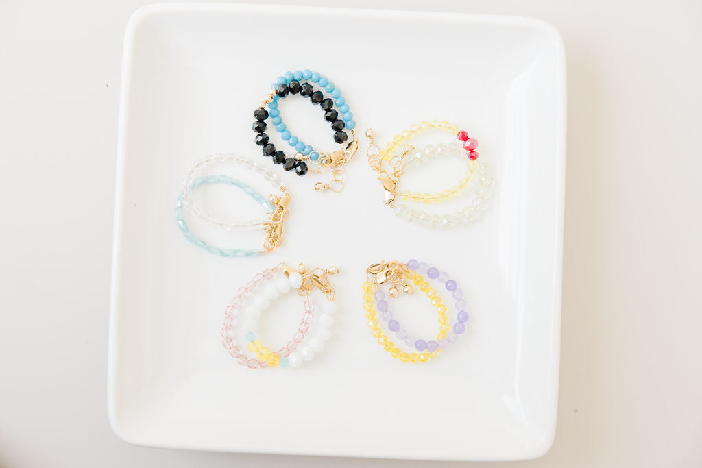 Princess Peach Bracelet Two-Pack (4mm + 6mm beads)