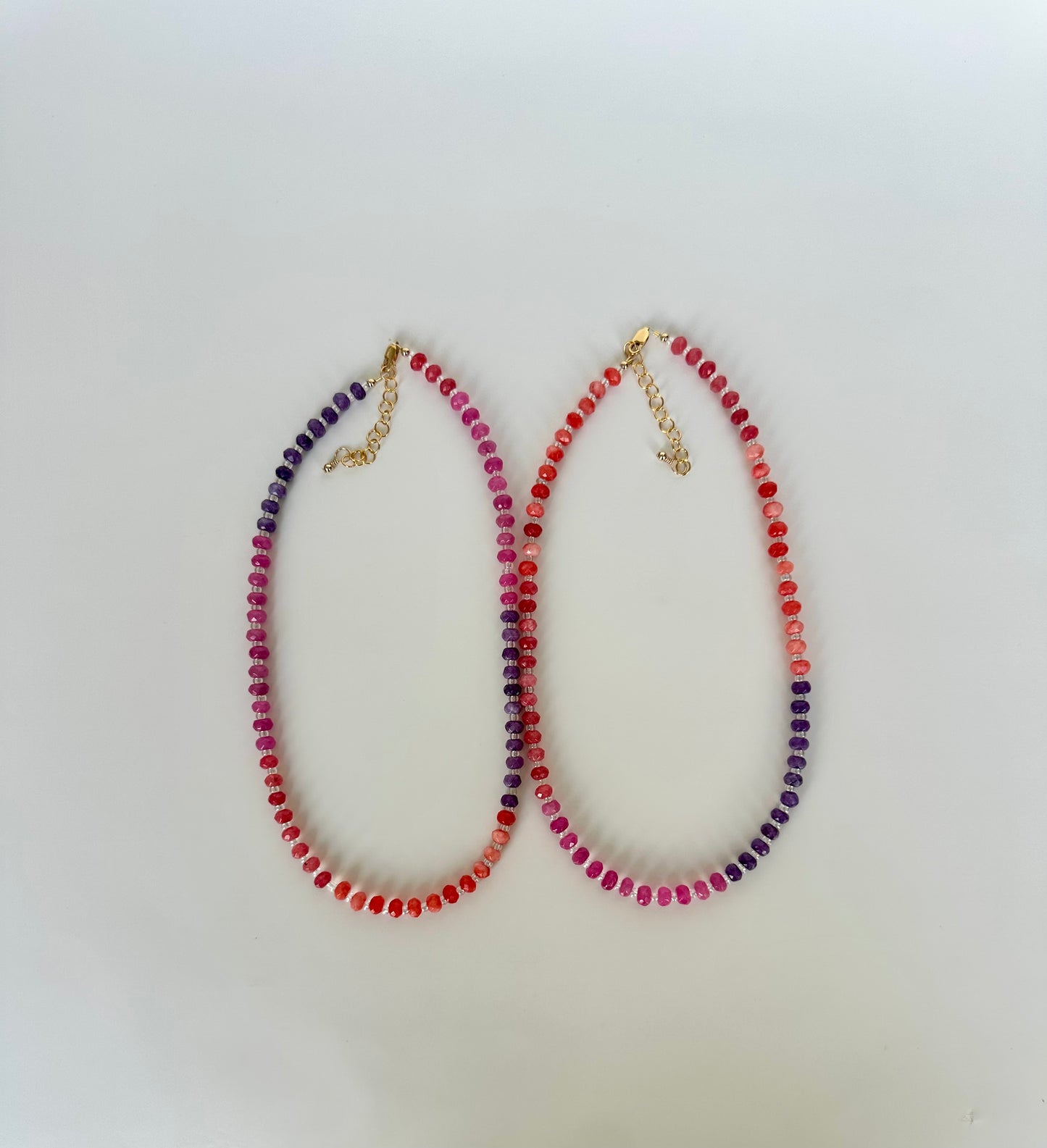 Sunset Sorbet Necklace (4MM x 6MM Beads)