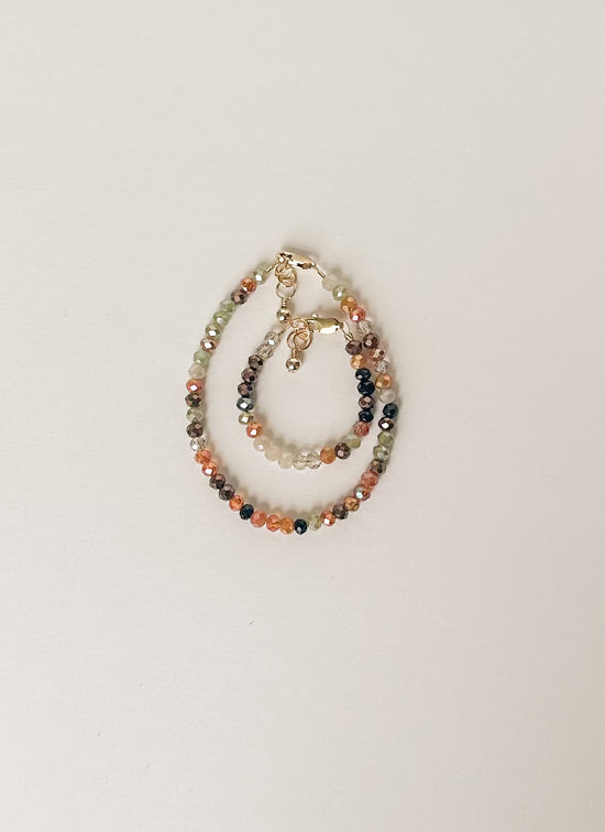 Harvest Glow Mom + Mini Bracelet Set (4MM Beads)