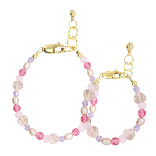 Lover Mom + Mini Bracelet Set (4MM Beads)