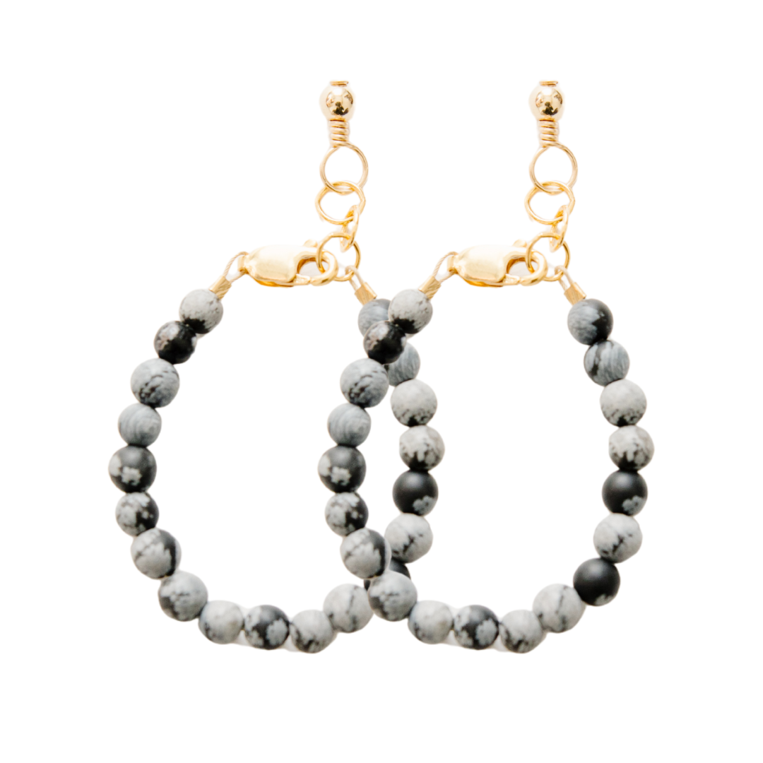 Granite Matte Mom + Mini Bracelet Set (4MM Beads)