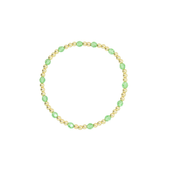 Load image into Gallery viewer, Stretchy August Birthstone Adult Dotted Bracelet (3MM + 4MM beads)
