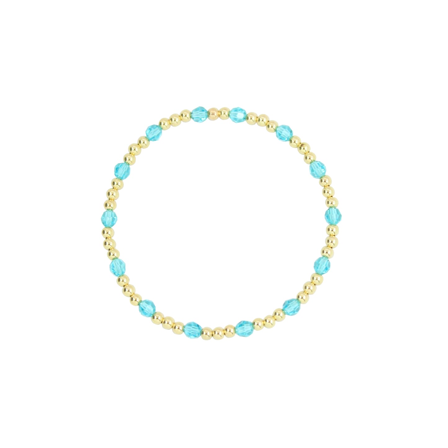 Stretchy December Birthstone Adult Dotted Bracelet (3MM + 4MM beads)