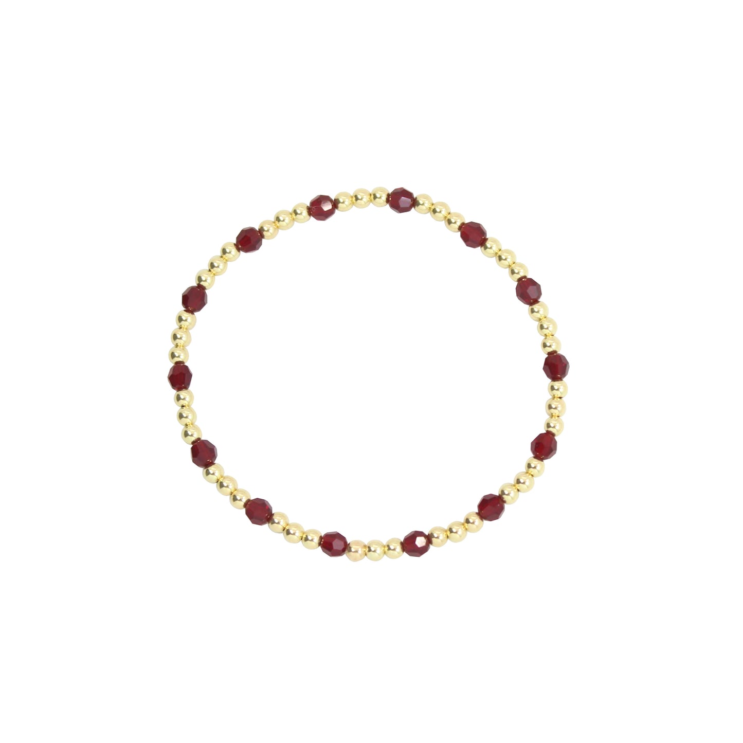 Load image into Gallery viewer, Stretchy January Birthstone Adult Dotted Bracelet (3MM + 4MM beads)
