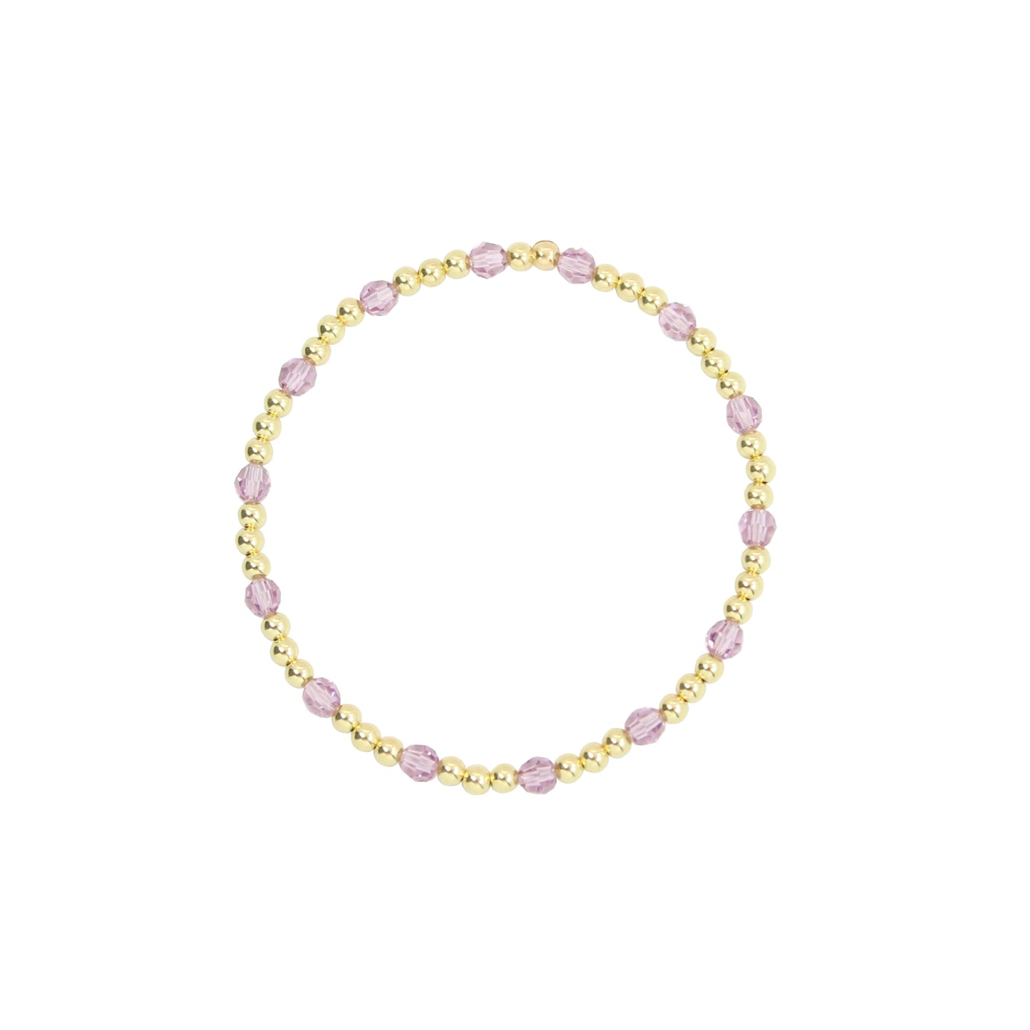 Stretchy June Birthstone Adult Dotted Bracelet (3MM + 4MM beads)
