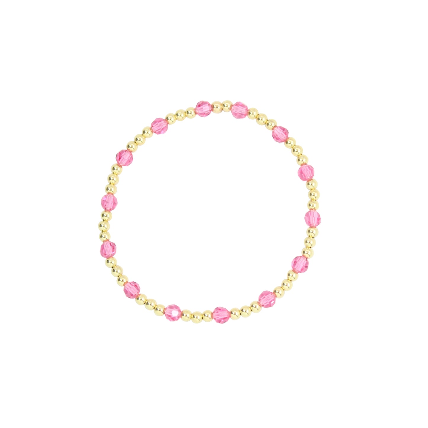 Stretchy October Birthstone Adult Dotted Bracelet (3MM + 4MM beads)