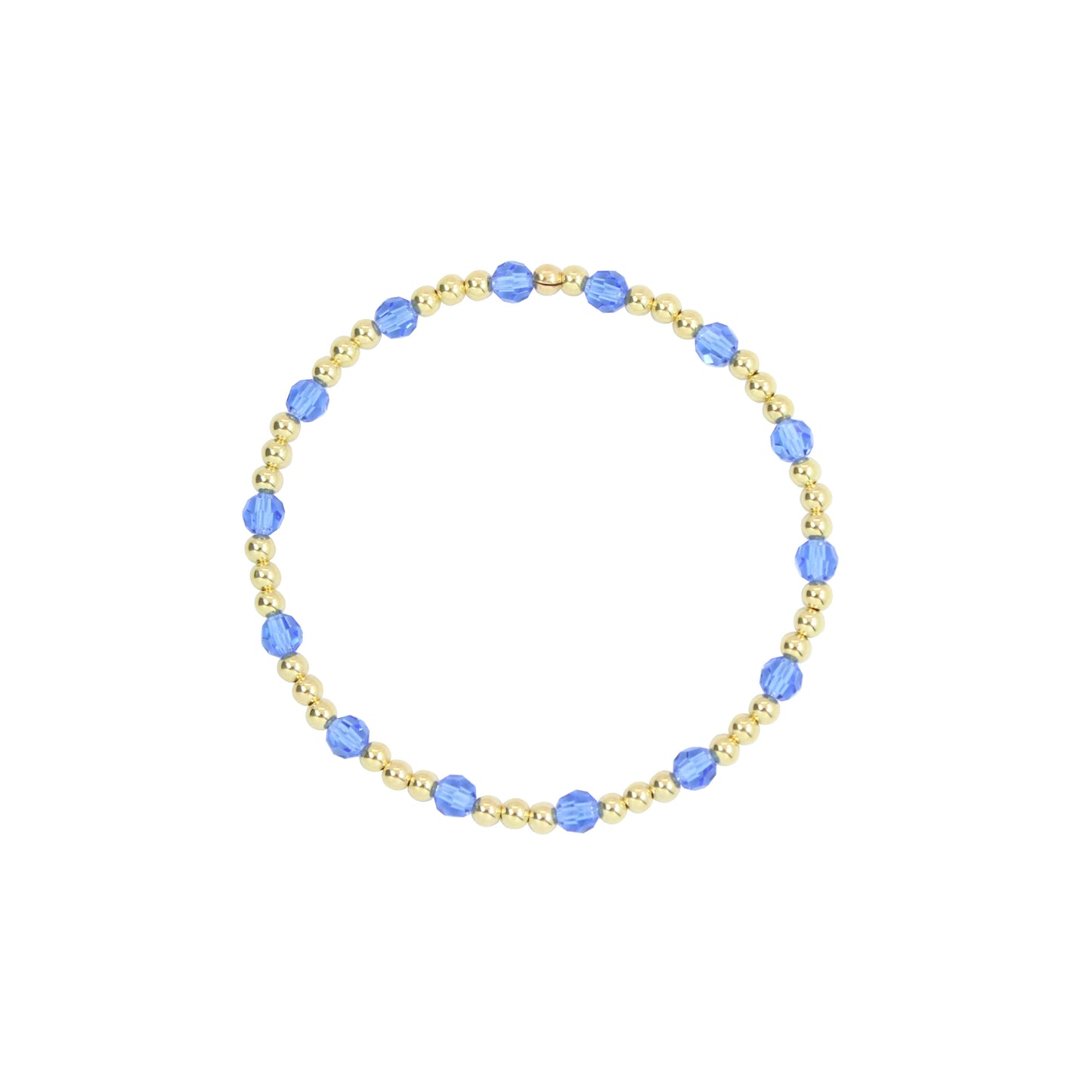 Stretchy September Birthstone Adult Dotted Bracelet (3MM + 4MM beads)