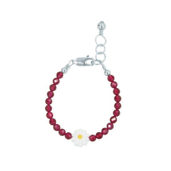 Daisy Baby Bracelet (Viva Magenta 3MM Beads)