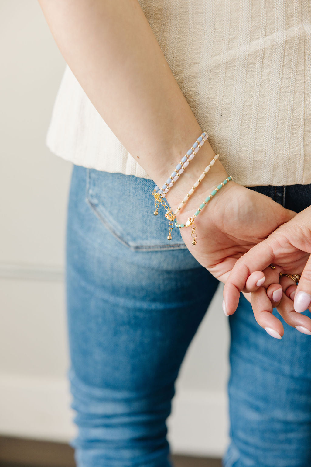 Harbor Mom + Mini Bracelet Set (3MM + 4MM Beads)