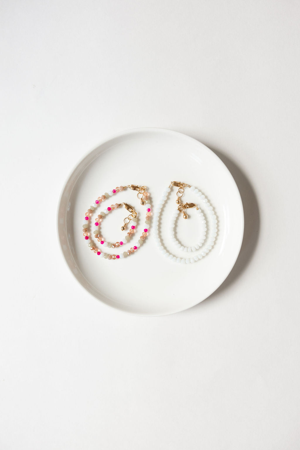 Glacier Mom + Mini Bracelet Set (4MM Beads)