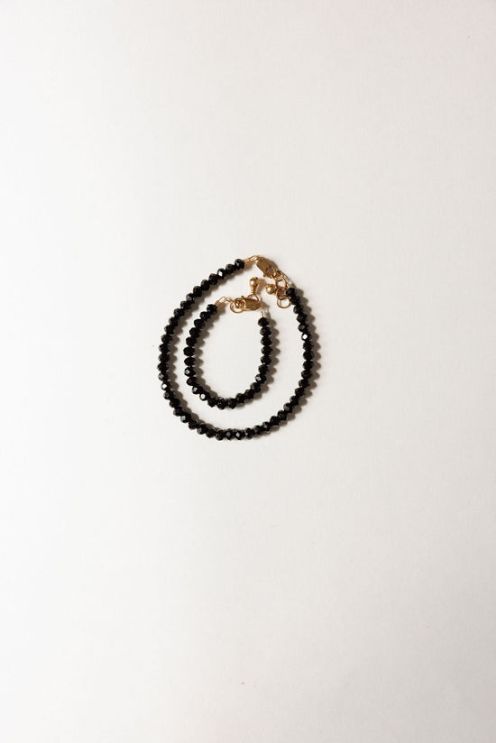 Midnight Mom + Mini Bracelet Set (4MM Beads)