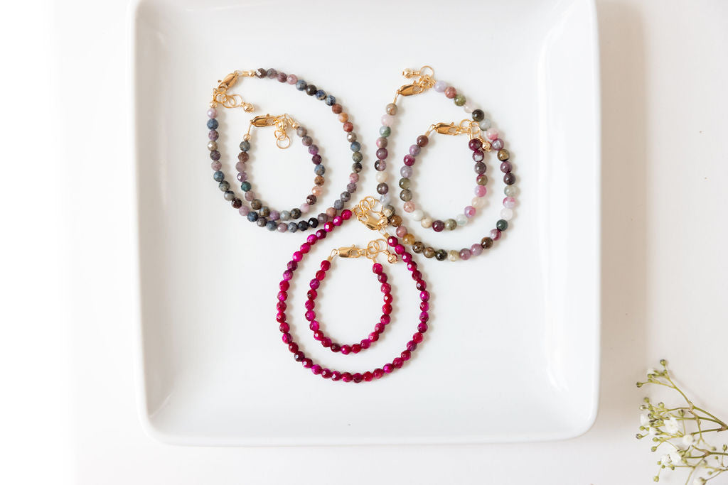 Willow Mom + Mini Bracelet Set (4MM Beads)